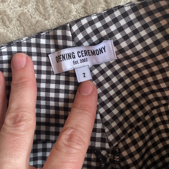 Opening Ceremony Cady Black & White  Gingham Pants, size 2 - Picture 8 of 9